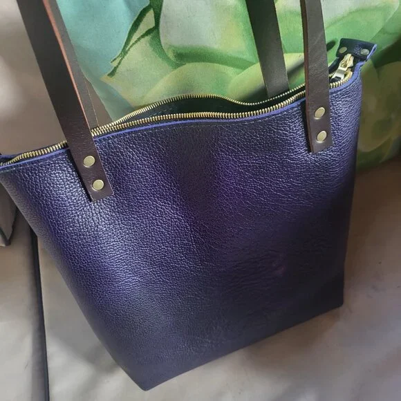 PLG small zip tote in COBALT - Picture 2 of 6
